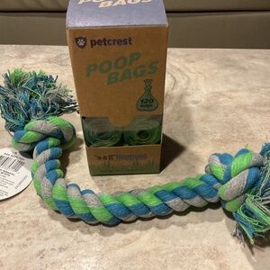 Dog Rope Toy and Poop Bags